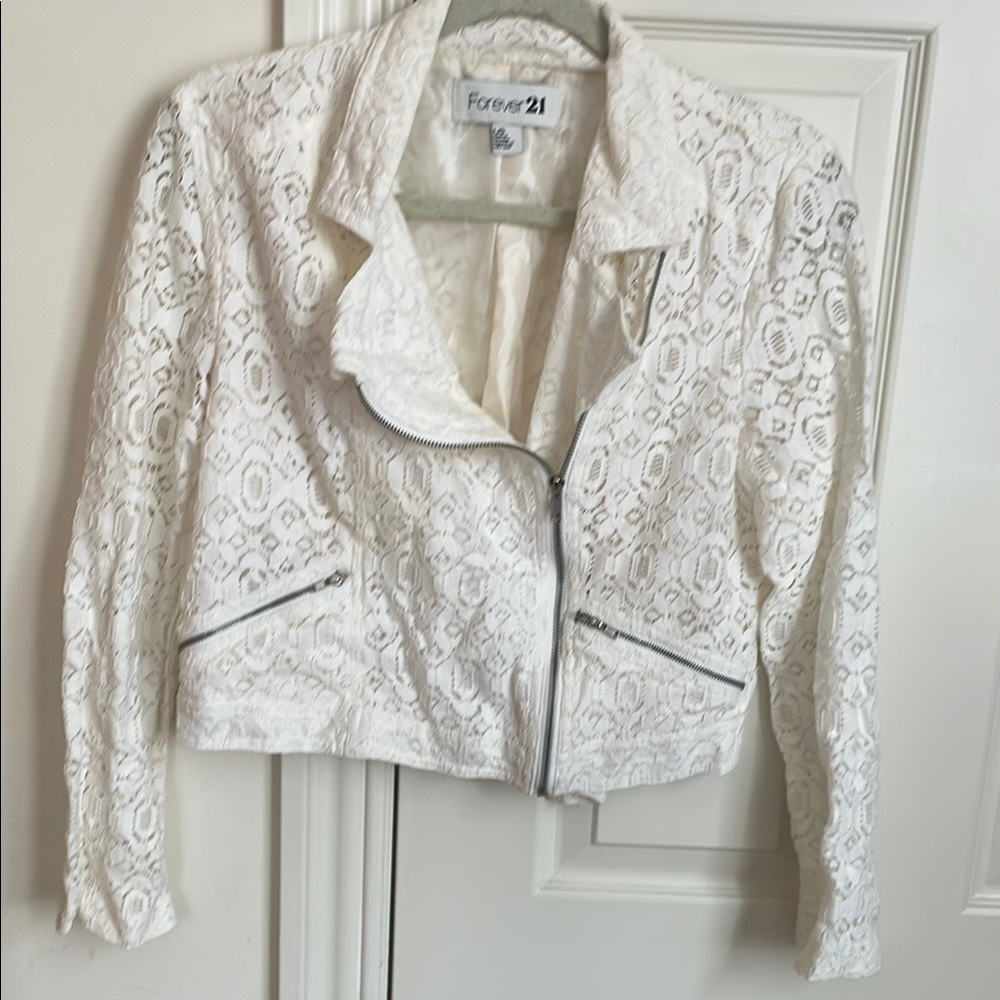 Forever 21 White Lace Jacket